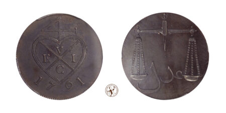 India, Bombay Colonia Britannica: Pice 1791 Cu PCGS PR62 BN RARO