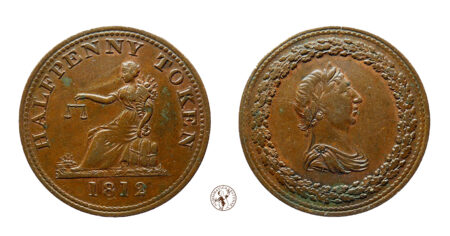 Canada (Lower), Giorgio III : Gettone da 1/2 Penny 1812 Rame SPL