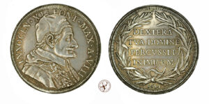 Roma, Innocenzo XI (1676-1689) : Piastra 1684 A.VIII, Ag qSPL