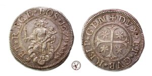Genova, Dogi Biennali, III^ fase (1637-1797), Scudo stretto 1679 - SM in argento, Buon BB